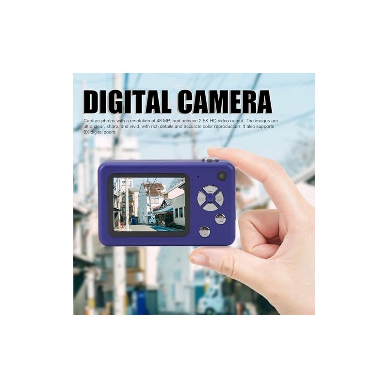Photography Camera, 48MP Resolution, 2.5K HD Video Output, 8X Digital