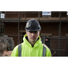 Blackrock Black Hard Hat, Safety Helmet, For Construction, Mens Womens Unisex, Work Hats, Builder, One Size Adjustable Head Strap, HDPE Protection, UK/EU 2016/425 EN937:2012+A1:2012