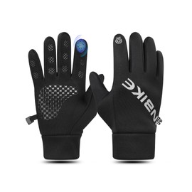 INBIKE Winter Gloves Thermal Running Gloves Cycling Gloves MTB Mountain Bike Men Women Touch Sensitive Winter Warm Windproof Black, L