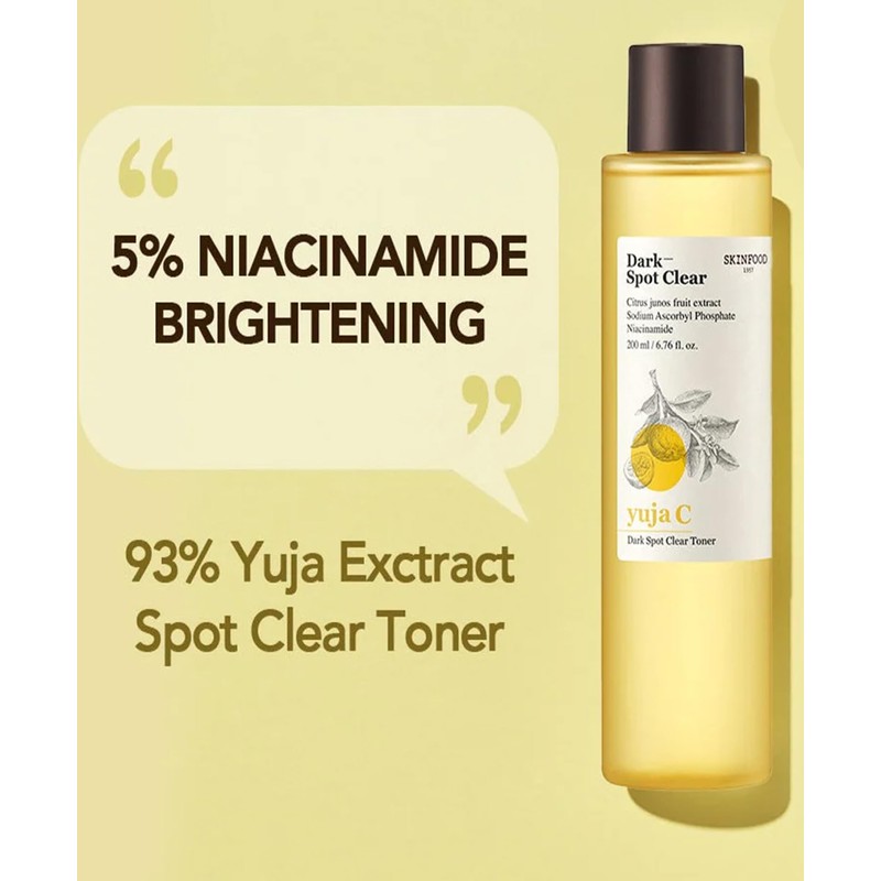 SKINFOOD Yuzu C Dark Spot Clear Toner, Lotion, Korean Cosmetics