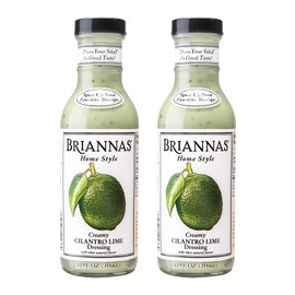 BRIANNAS - Home Style Creamy Cilantro Lime Dressing – Fine Salad Dressing made with Premium Ingredients - Gluten Free, Kosher, & Low Sugar - 12 oz. Bottles - 2 Pack