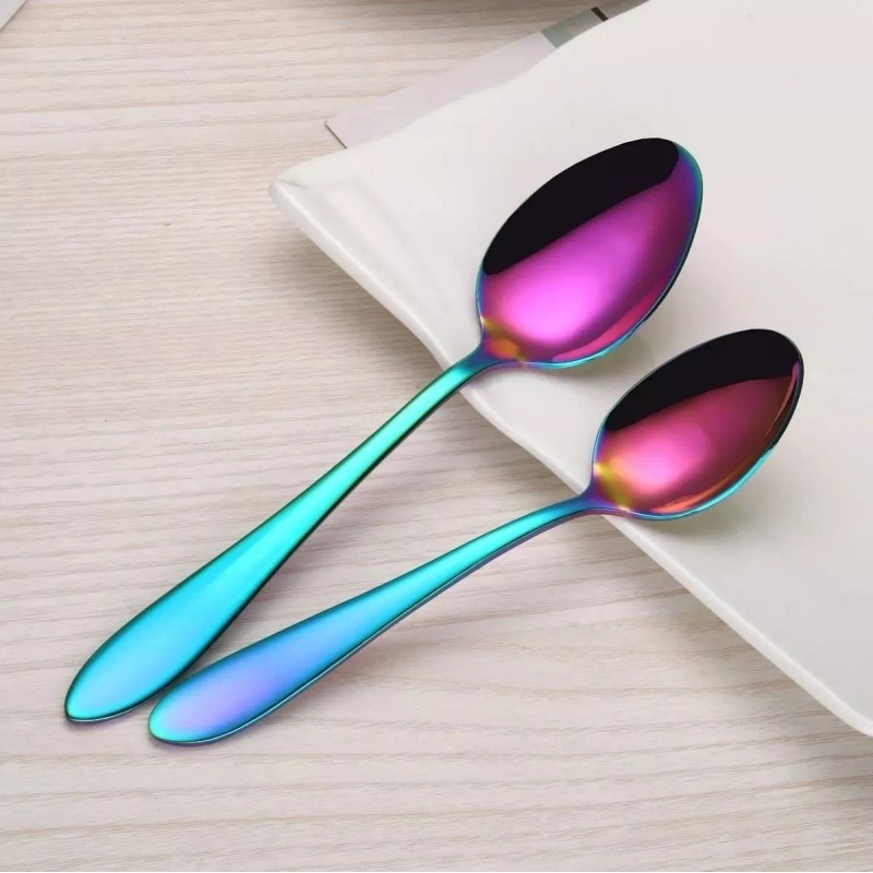 Home Juego De Cubiertos Acero Inoxidable Tornasol Set 16 Pzas