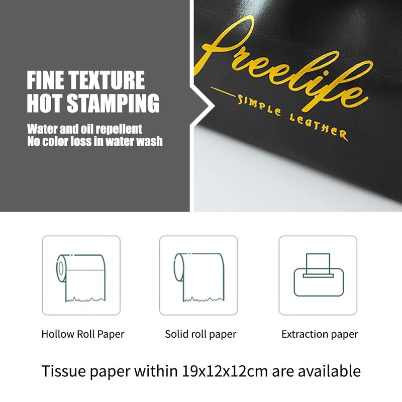 Life'bea PU Leather Tissue Box Holder,Tissue Paper Holder Waterproof Cloth