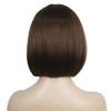 Aimole Short Straight Bob Wig Cute Flat Bangs Synthetic Full