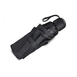 Leebotree Windproof umbrella, compact travel/outdoor pocket umbrella with one-handed automatic open/close, umbrella made of robust 210T fabric, Teflon coating, portable umbrella, Black (black-5)