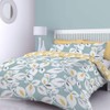 Catherine Lansfield Inga Leaf Reversible Single Duvet Cover Set with
