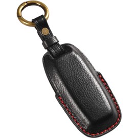 [smasol] New Serena C28 Lukes B4 Late X-Trail Key Cover Genuine Leather Nissan Sakura Key Case Smart Key Case Nissan Aria New Key Cover Key Shell 2022, Black (3D) / 4 Button Type A