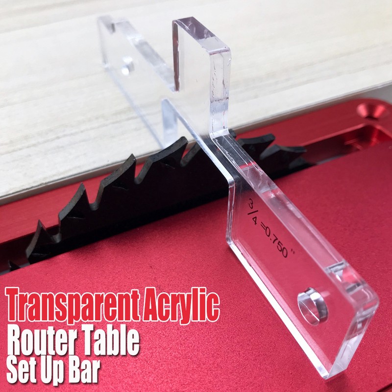 10PCS Router Table Set Up Bars Transparent Acrylic High Accuracy