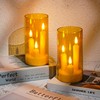 Da by LED Flameless Candles, Gold, Battery Operated with Remote