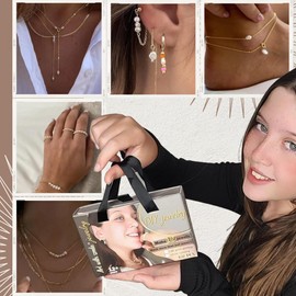 Art with smile Jewellery Making Kit for Adults and Teens - DIY Bracelet Making Kit for Girls, Friendship Bracelet Set with Beads, Chains, Tools 14K Gold