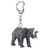 Mojo 387494 Elephant Animal Figure Keychain, gray
