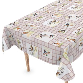 Washable Oilcloth Tablecloth 120 x 140 cm Cut Edge Hunting Motif Garden Tablecloth Oilcloth