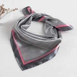 QBSM Womens 23.6 inch Satin Silk Feeling Formal Square Neck Scarf Head Hair Wraps Kerchief