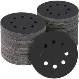 POTUINOM 100PCS 5 inch Silicon Carbide Sanding Discs 800 Grit, Wet Dry Orbital 5 Sander Hook and Loop Sandpaper Disc, Best for Metal,Automotive,Wood Polishing