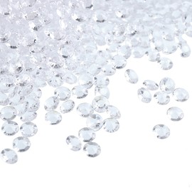 craftjoje 8MM Wedding Table Scattering Crystals Acrylic Diamonds Wedding Bridal Shower Party Decorations Vase Fillers(Clear)
