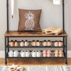 VASAGLE DAINTREE 3-in-1 Entryway Coat Rack and Storage Bench, Pipe