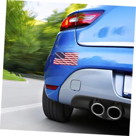 FELTECHELECTR American Flag Car Stickers Magnetic Decals 3pcs Car Bumper Stickers Flag