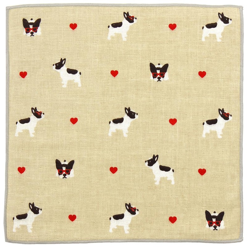 Hamamonyo Washed Towel Handkerchief, French Bull Heart