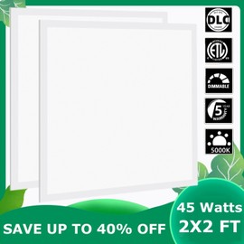 WYZM 2 Pack 2x2 LED Panel Recessed Light 0-10v Dimmable Drop Ceiling Troffer Fixture