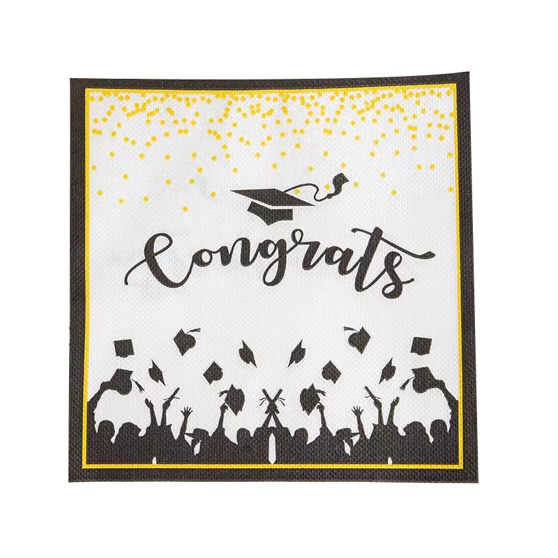 40 Count Graduation Cap Party Napkins - Dr. Hat Design