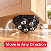 4-Pack Self-Adhesive 360° Furniture Casters with Brake Pads and 5
