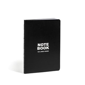 teNeues - Notebook Paperback A5 - 140 Lined Pages with Lay Flat Binding, Classic Black: A5 Notebook