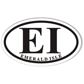 EI Emerald ISLE, NC Oval Bumper Sticker