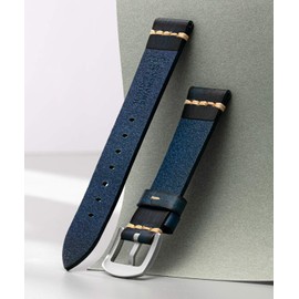 Men's Watch Band, Replacement Band, Genuine Leather Band, Tanned Leather, Calf Leather, Classic, Retro, Business, Thick, Durable, Flexible, 5 Sizes (0.71, 0.79, 0.87, 0.95, 1.0 inches (18, 20, 22, 24, 26 mm), 7 Colors (Blue, Red, Black, Light Brown, Brow