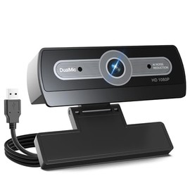 Full HD 1080P cámara web para computadora portátil con micrófono, cámara de transmisión USB Plug & Play