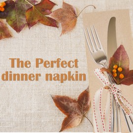 Compostable Biodegradable Unbleached Eco Napkins, 150 Kraft Recycled 15 x 16 Inch Disposable Dinner Napkin