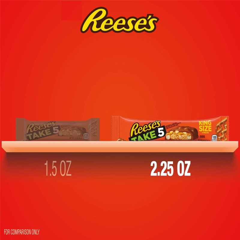 REESE'S TAKE 5 Pretzel, Peanut and Chocolate King Size, Candy