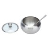 RASTKY Sugar Bowl Stainless Steel Clear Lid Inbuilt Spoon for