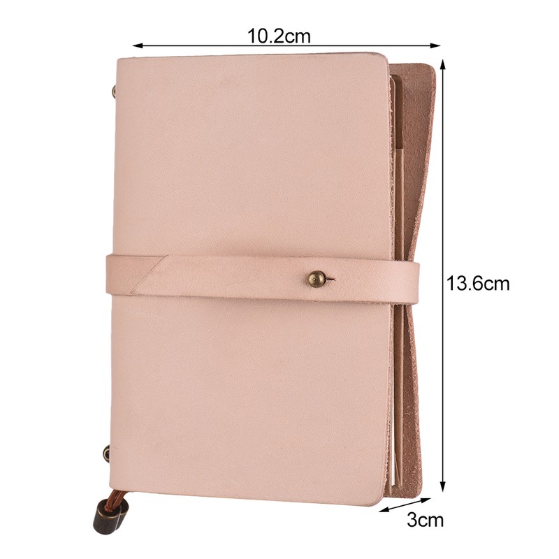 Portable Travel Journal Diary Leather Writing Notebook Refillable Lined Blank