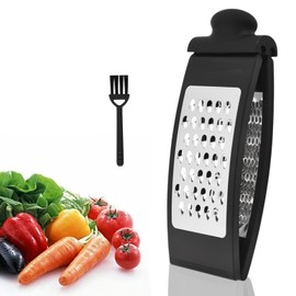 Stainless Steel Folding Vegetable Grater with Non-Slip Base, Carrot Grater, Potato Grater, Grater for Cheese, Vegetables, Fruits, Dishwasher Safe Kitchen Grater