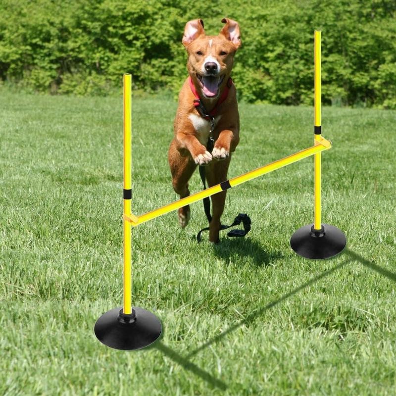 Adjustable Height Agility Hurdle Set Multi-Function Soccer Trainning Pole Set