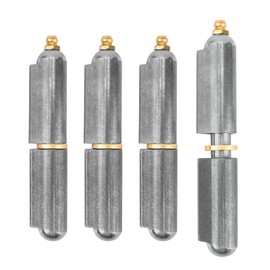 4 Pcs 4 Inch BBQ Smoker Bullet Weld on Hinges, Heavy Duty Weldable Carbon Steel Barrel Hinges for BBQ Smokers, Gates, Automotive Tailgates, Swing Door Trailer Ramp