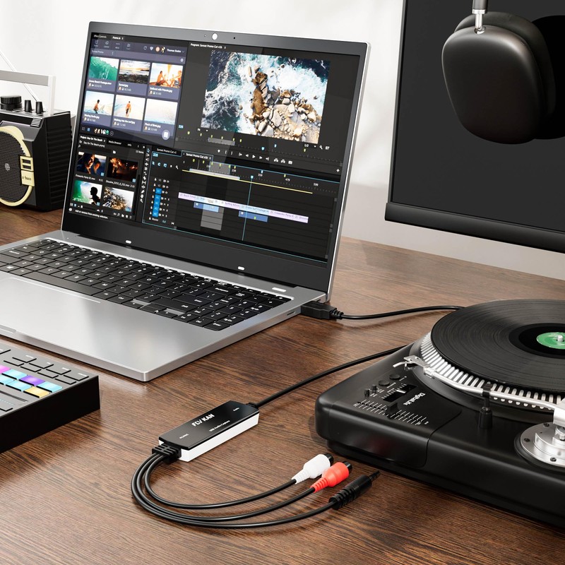 Fly Kan USB 2.0 Audio Grabber with USB-C Adapter –