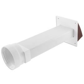 SPARES2GO Exterior Wall Venting Kit & Extension Hose for Bosch Tumble Dryers (Brown, 4" / 102mm)