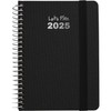 Grafoplás | Weekly View 2025 a6 Annual Diary | Black