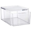 Alipis Stackable Storage Transparent Organizing Box for Bedroom Bathroom Kitchen