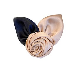 OWIEOW Satin Rose Pearl Hairpin Barrette Pearl Hair Clip Cute Pearl Hair Clip Handmade Large Small Elegant Banana Clip Pearl Hair Claw Ponytail Holder Ladies' Hair Closure Hair Accessory OL Office