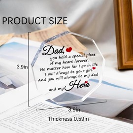 Dad Dad Gifts from Daughter Son  Desk Decorations Cool Fathers Day Presents for Dad Christmas Thanksgiving Day Gifts Birthday Gifts - Color: Dad 1