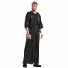 Musuly Men's Kaftan - Traditional Thobe Abaya Djellaba, black