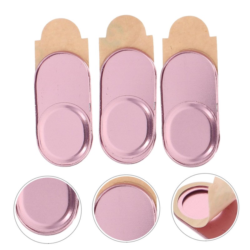 TEHAUX 3pcs Laptop Webcam Covers Rose Gold Privacy Security Shutters
