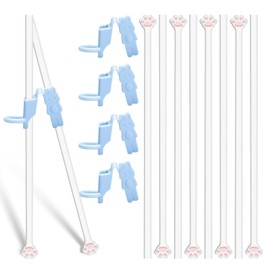 4 Pairs Cat Paw Chopsticks with Chopsticks Help, Cat Paw Chopsticks Set for Beginners to Use Chopsticks for Learning to Eat, for Home to Restaurants and as a Gift for Cat Lovers