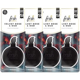 Frsh Scents Paper Velvet Rose and Oud Luxury Air Freshener (Pack of 4)