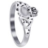 925 Sterling Silver Irish Claddagh Ring with Celtic Knot and