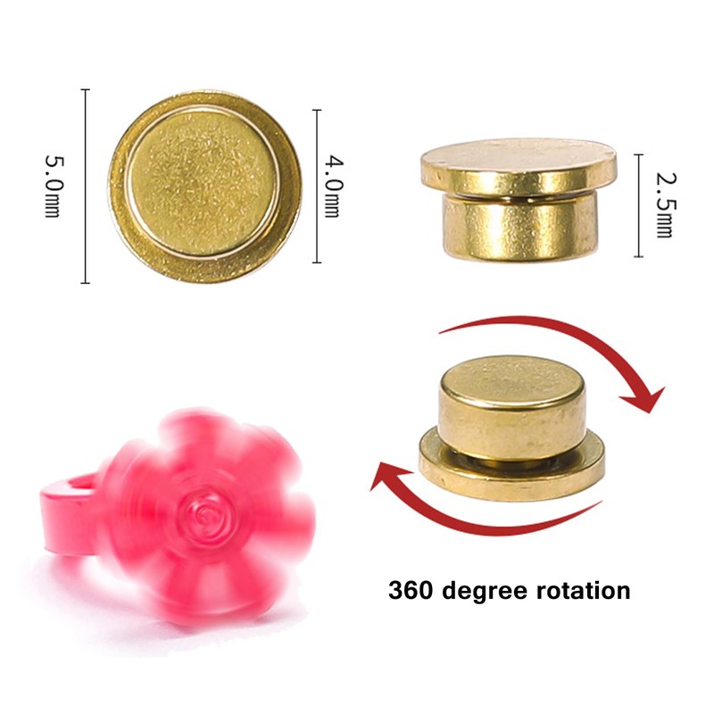 BROVITI 10Pcs Rotating Bearing for Fidget Anxiety Ring Resin Silicone