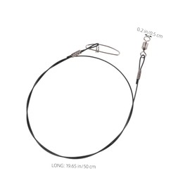 GANAZONO 10Pcs Heavy Duty Fishing Wire Leaders Durable Steel Construction with Swivels and Clips Resistant Saltwater Fishing Line High Carbon Steel for Bass and Trout Fishing