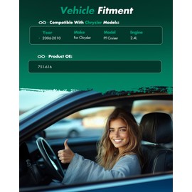 SCITOO Rear Left Power Window Regulator with Motor Fit for 2006-2010 for Chrysler PT Cruiser,751-616